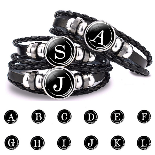 Personalized Leather bracelet with wish name