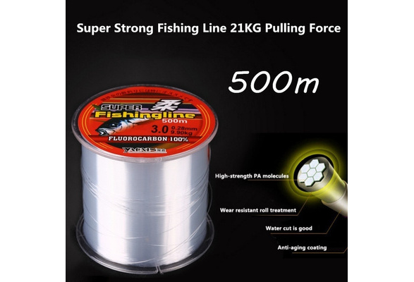 500M Fluorocarbon Fishing line 5-30LB Super Main Line clear fly fishing line US 