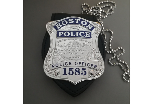 Boston Police Badge Keychain