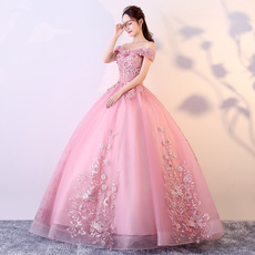 pink, gowns, promgown, Lace