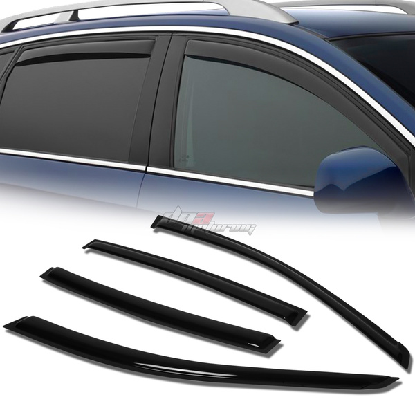 Smoke Tinted Window Rain Guards / Vent Shades For 2002-2006 Nissan Altima Sedan (4-Piece Set) - No Drilling, Self-Adhesive 12 thumbnail image