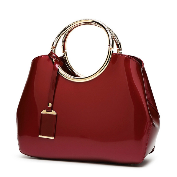 Fashion Women Evening Bag Handbag Patent Leather Women s Bags Red Color Bridal Party Bag Handbags High Quality Sg13