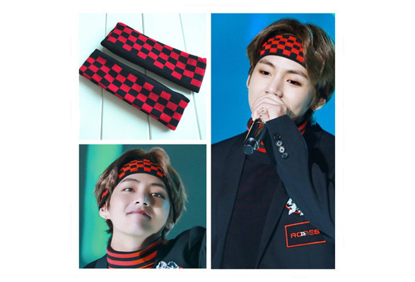 New Kpop Bt21 Bangtan Boys Bts V Same Style Concert Design Headband Knitted Hair Band Sports Hair Tide Yoga Headgear 1 Pc Wish