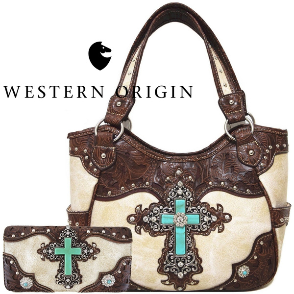 Western Cross Concealed Carry Weapon Purse Handbag Wallet Set (Beige) :  Amazon.in: Bags, Wallets and Luggage