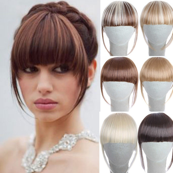 Clip in faux clearance bangs