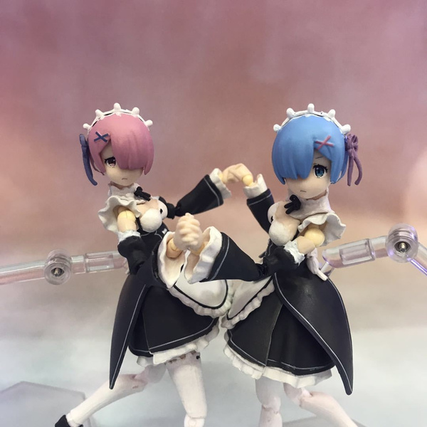 Re:Life In A Different World From Zero Figma 347 Ram Figma 346 Rem  Animation Figure 14cm