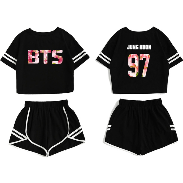 CHAIRAY BTS Love Yourself Shorts and Tee Set Jimin Jungkook V T-Shirt Suit 
