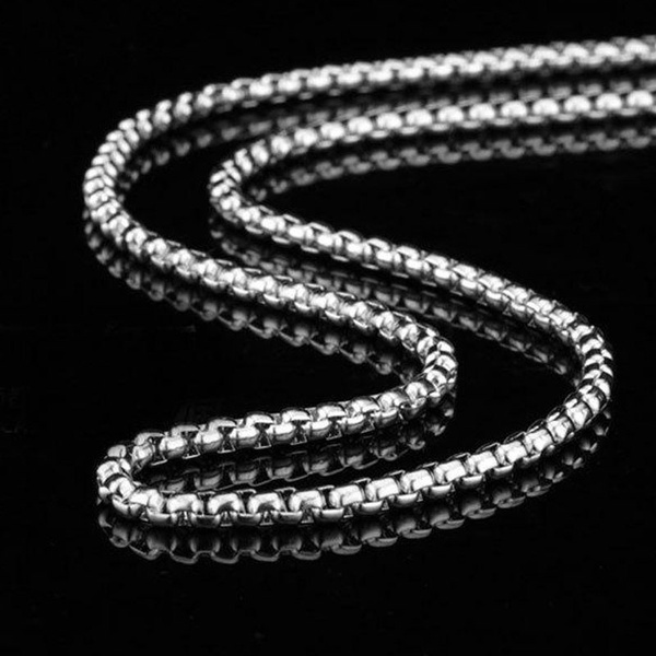 Thick white gold on sale necklace