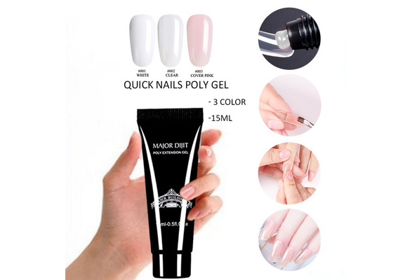 Soak off PolyGels UV Acryl Gel Quick Extend15ml Finger Extension Nail Gel Camouflage UV LED Hard Poly Nail Gel