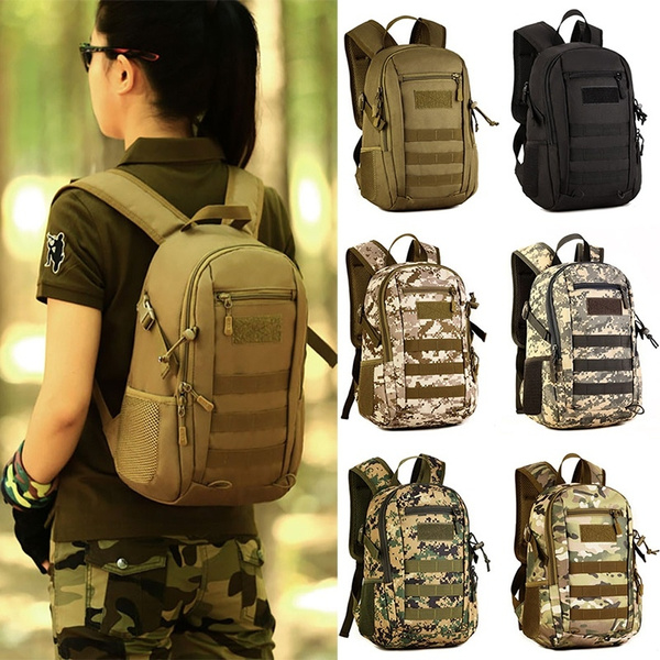 12L Mini Daypack Military MOLLE Backpack Rucksack Gear Tactical Assault Pack Student School Bag for Hunting Camping Trekking Travel