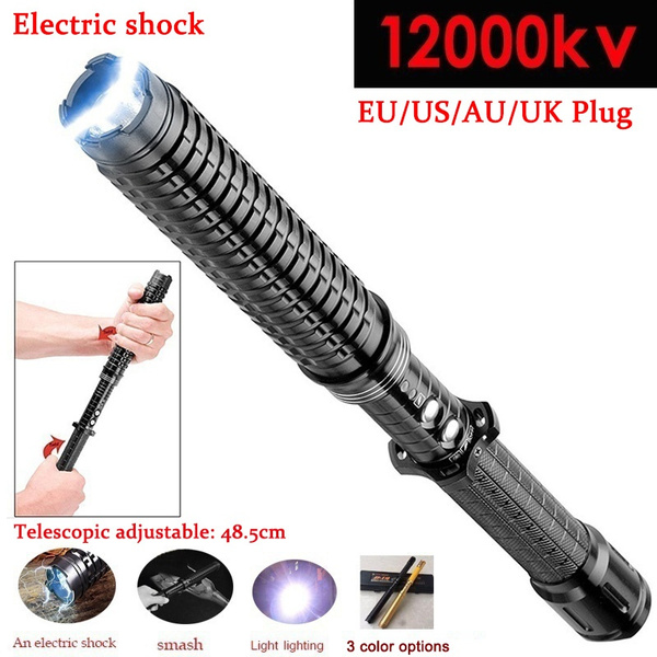 High Voltage Stun Guns Baton With Electric Shock For Self Defense Telescopic Stick Rejection Personal Security Heavy Duty Stun Baton For Police Strong Led Light Stun Flashlight Electric Baton Long 42mm 3 Color High Voltage Stun Guns Baton With Electric Shock For Self Defense Telescopic Stick Rejection Personal Security Heavy Duty Stun Baton For Police Strong Led Light Stun Flashlight Electric Baton Long 42mm 3 Color