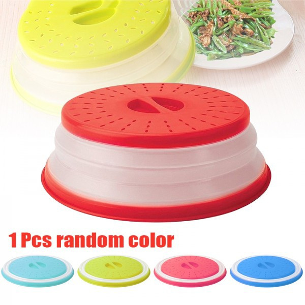 New Microwave Lid Colander Collapsible Strainer Folding Plate Cover ...