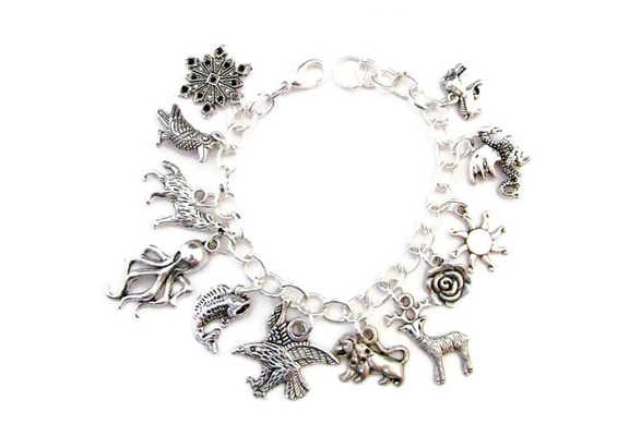 Game of Thrones (11 Themed Charms) Assorted Metal Charm Bracelet