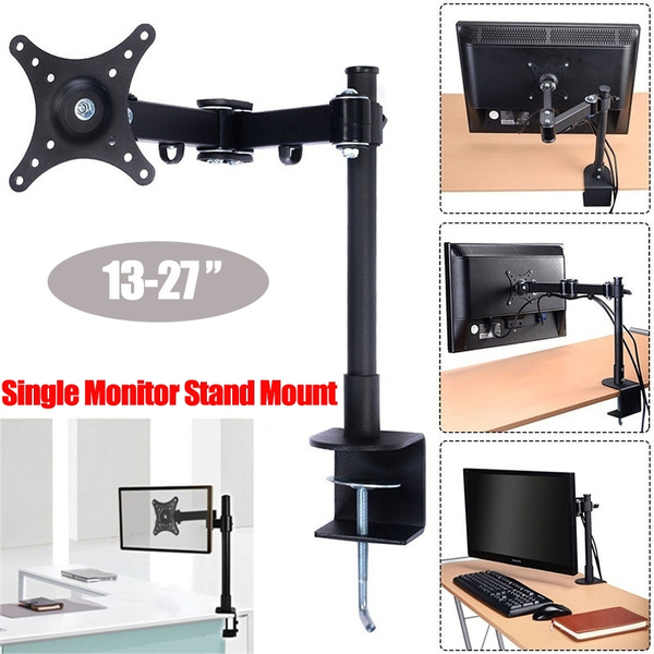 Desktop Single Monitor Arm Fully Adjustable Mount Desk Stand 1 Lcd Screen Up To 27 Wish Desktop Single Monitor Arm Fully, Lcd Monitor Arm