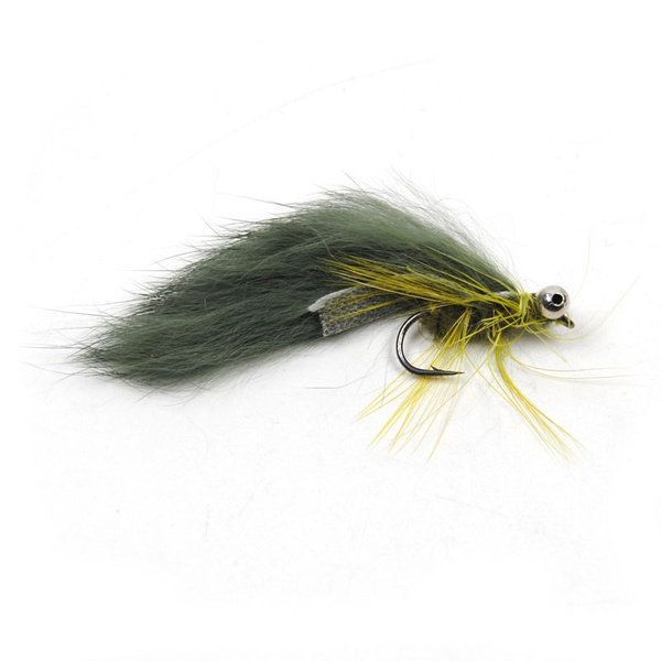 4PCS #6 Olive/Green Streamer Flies Baitfish Imitator Trout Fly