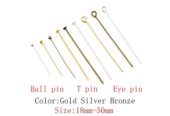 35mm 24k Shiny Gold Ball Head Pins, Jewelry Making , Gold CHK377