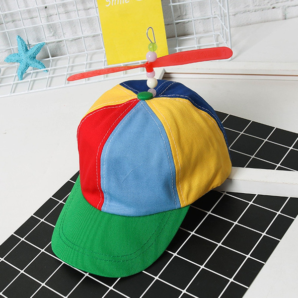 rainbow helicopter hat