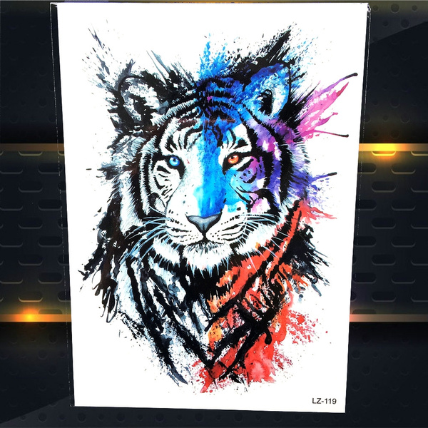 25 Style Cool Women Body Art Blue Red Black Tiger Waterproof Temporary Tattoo Stickers Watercolour Fake Flash Tattoo Men | Wish 25 Style Cool Women Body Art Blue Red Black Tiger Waterproof Temporary Tattoo Stickers Watercolour Fake Flash Tattoo Men | Wish