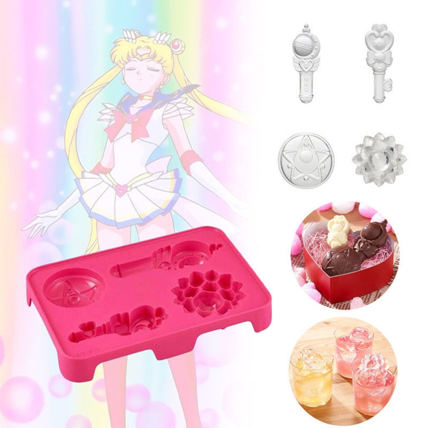 sailor moon rod wands crystal star compact ice cube mold Tray Ice Cream Makers