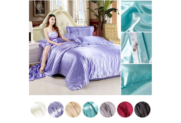 1PC Smooth Silk Duvet Covers for Home Bed housse de couette stitch 220x240  size Comforter Cover for King Bed(no pillowcase) - AliExpress