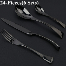 cutlery24piece, Steel, cutlerysetgold, rosegoldflatwareset