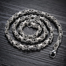 Steel, Stainless, Chain Necklace, Stainless Steel
