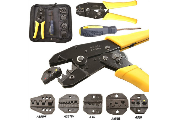 PRO Ratchet Crimper Plier Crimping Tool Cable Wire Electrical Terminals Kit Sets 