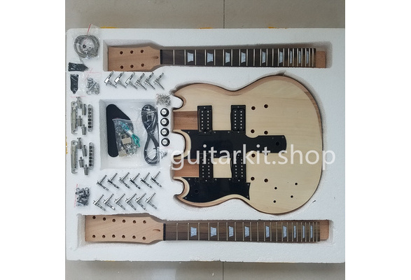 Guitar Kit Double Neck Left Hand Diy Electric Gtssg 100 Wish - Diy Electric Guitar Kit Left Handed