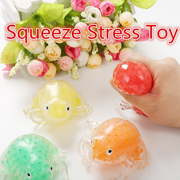 Novelty 8cm Bead Stress Ball Sticky Squeeze Frogs Squeezing Stress