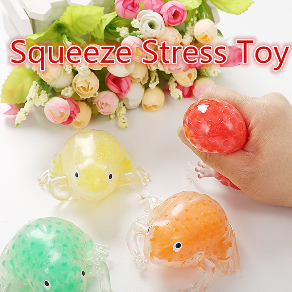 Novelty 8cm Bead Stress Ball Sticky Squeeze Frogs Squeezing Stress ...