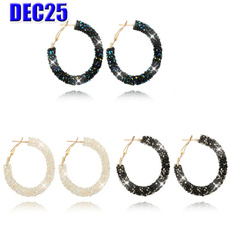 Fashion, Crystal Jewelry, Stud Earring, sterling silver