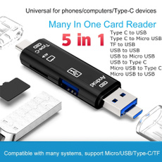 Micro SD USB TF Typec OTG To USB 2.0 Adapter Card Reader for Android Tablet PC for Android Type-c Mirco Usb Phone / Computer / Type-c Universal Support TF / Laptop / Usb Flash Disk