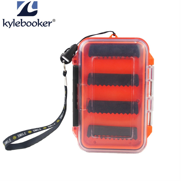 Cheap Kylebooker Fly Fishing Flies Foam Box Waterproof Fishing Double Sided  Tackle Box Storage For Fishing Hook