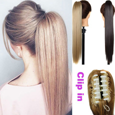 straighthairpiece, ponytailshairextension, pony, clipin