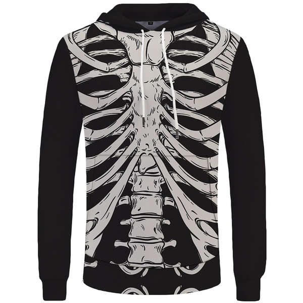 skeleton bones moletom com capuz