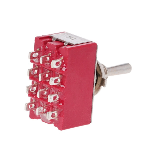 MTS-403 On-Off-On Mini Miniature Toggle Switch 3 Position 4PDT Rocker Switch 