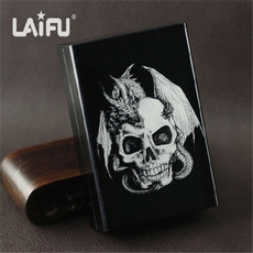 case, Laser, metalcigarettecase, skull