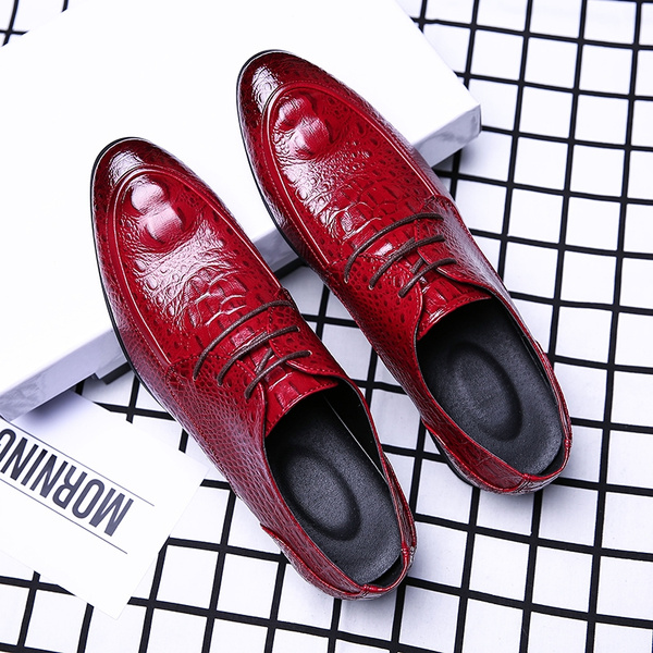 Crocodile Pattern Men's Business Shoes, Formal Leather Shoes –  richandwandasworld