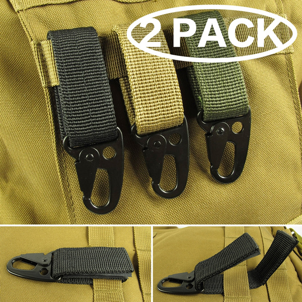 Tactical Molle Carabiners Key Chain Hooks Webbing Key Ring Holder Quick  Release