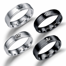 Couple Rings, Steel, Jewelry, crownring