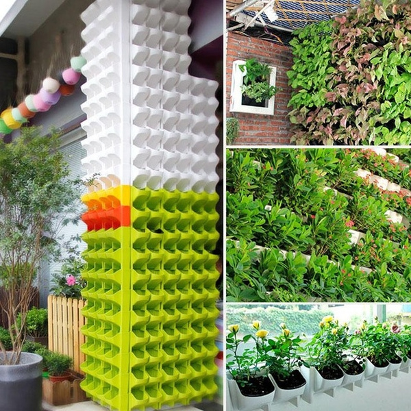 Home Plastic Garden Hanging Planters Pot Wall Baskets Basket Flower Pots Wish - Large Wall Baskets For Plants