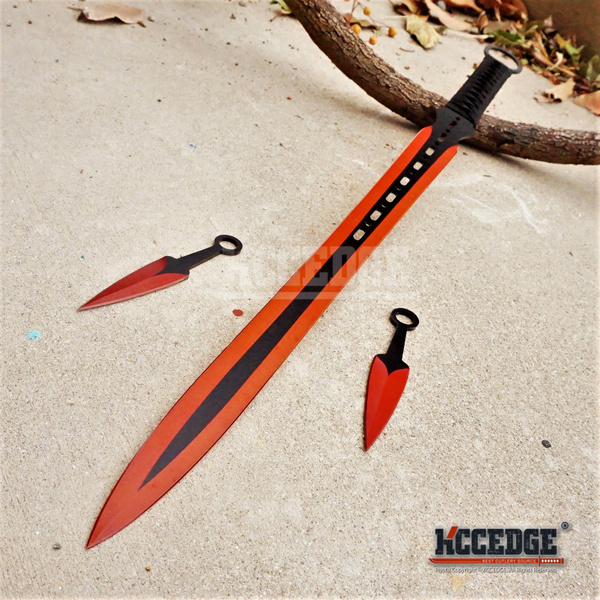 27 Red Full Tang Blade Machete Tactical Katana Ninja Sword 1613