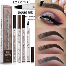 1PC 3 Style Waterproof Fork Tip Liquid Ink Eye Brow Tint Cosmetic Natural Long Lasting Eyebrow Tattoo Eyebrow Pencil Makeup