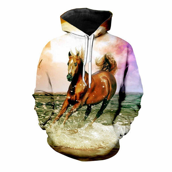 horse print hoodies