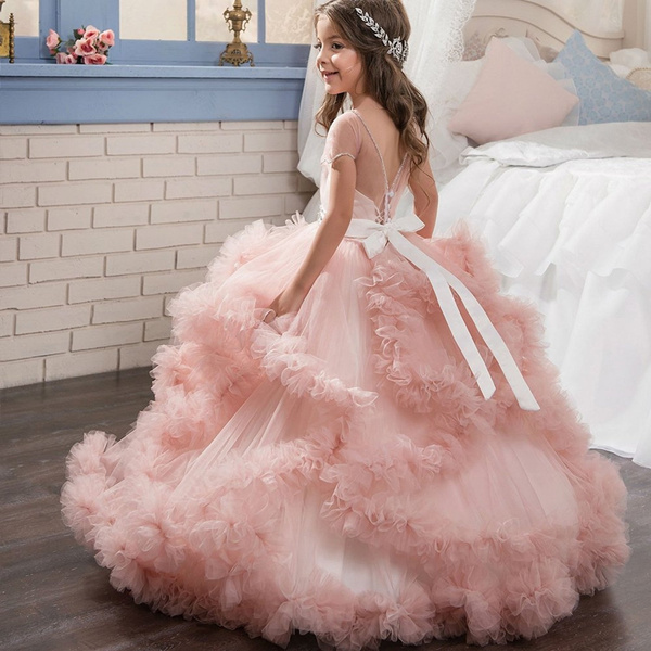 Little Girl Birthday  Wedding Ball Gown with Butterflies  Mia Bambina  Boutique