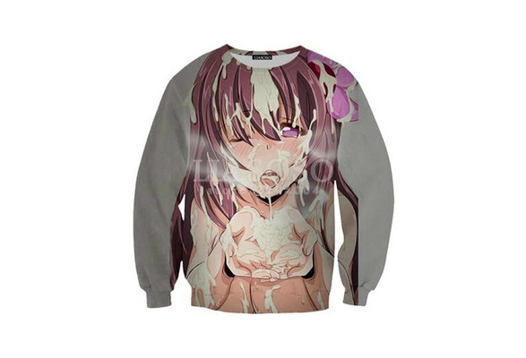 3D Print Sexy Ahegao Sweatshirts Men Women Shy Girl Pullovers Crewneck Sweatshirt Spring Autumn Hip Hop Hoodie