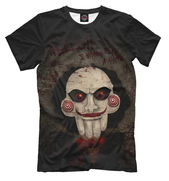 John Kramer scary horror Jigsaw character halloween tee The Saw movie t-shirt