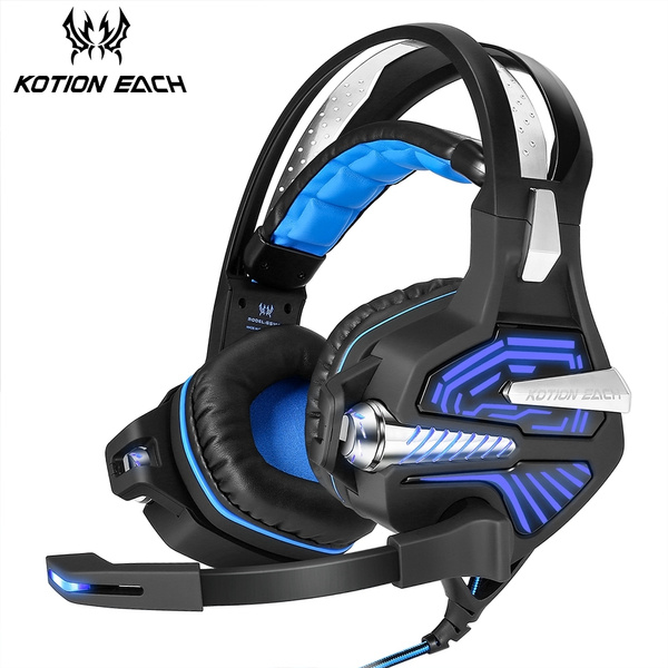 KOTION EACH GS100 Gaming Headphones With Microphone Deep Bass Stereo USB 7.1 Surround Sound Headsets Mic For PC Computer Laptop fashion