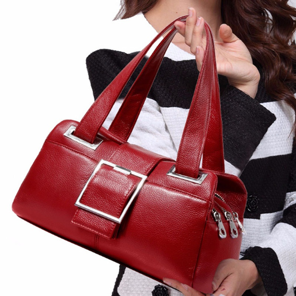 Real Cow Leather Ladies HandBags Women Genuine Leather bags casual