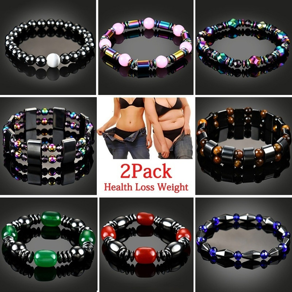 Weight Loss Round Black Stone Therapy Bracelet Health Care